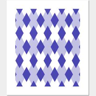 Argyle Plaid Pattern_4A46B0 Posters and Art